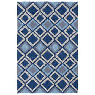 Indoor/ Outdoor Fiesta Moroccan Blue Rug (76 X 9)