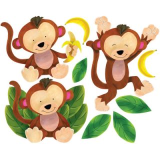 Wallies Baby Monkeys Wall Stickers 13052