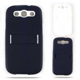 Cell Armor I747 PC JELLY 03 A008 XXC Samsung Galaxy S III I747 Hybrid Fit On Case   Retail Packaging   Honey Navy Blue Leather Finish Cell Phones & Accessories