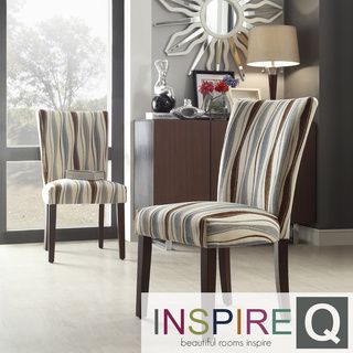 Inspire Q Catherine Vertical Wavy Stripe Parsons Dining Chair (set Of 2)