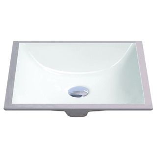 Geyser White Vitreous Porcelain Undermount Bathroom Sink (18 X 13 Inches)