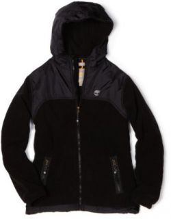 Timberland Boys Fleece Hooded Jacket Black 6 Clothing