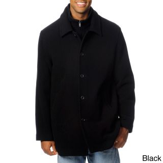 Chaps Mens Wool Blend Double Collar Coat