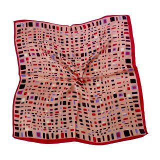 Silk Satin Effect Scarf for Head or Neck; Medium (24 Inches Square); Design Van Gogh Red  Fashion Headbands  Beauty