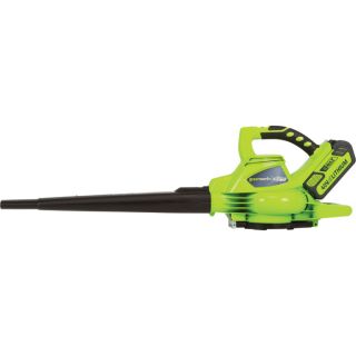 GreenWorks G-MAX Blower/Vac —  DigiPro 40V, 4.0Ah Li-Ion, 340 CFM, Model# 24322  Leaf Blowers