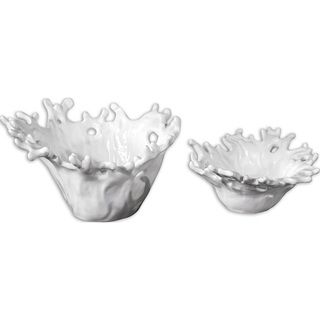 White Coral Decorative Bowls (set Of 2)