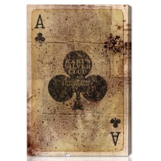 Oliver Gal Ace of Clubs Graphic Art on Canvas 10161 Size 10 x 15