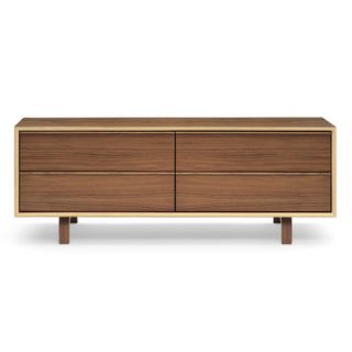 Cherner Multiflex 4 Drawer Credenza L604D01 / L604D06 Finish Natural Walnut