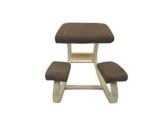 Sierra Comfort SC 205L Ergonomic Kneeling Chair (Brown Fabric / Light Wood) Sports & Outdoors