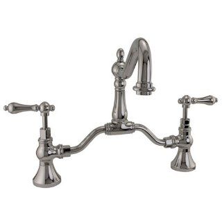 Barclay I755 MLCP Camille 12" Bridge Lever Handles Lavatory Faucet with Overflow   Touch On Bathroom Sink Faucets