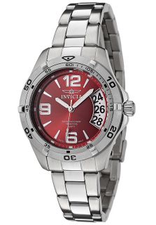 Invicta 0091  Watches,Womens Invicta II/Sport Red Dial Stainless Steel, Casual Invicta Quartz Watches