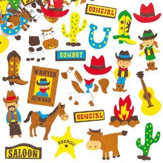 Cowboy Foam Stickers (Pack of 120) Toys & Games