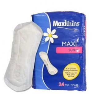 Hospeco MT48054 Maxithins Individually Wrapped Super Maxi Sanitary Napkins (24 Packs of 12)