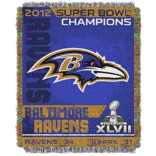 BSS   Baltimore Ravens NFL 2012 Super Bowl Champions Woven Tapestry Throw (48x60")" 