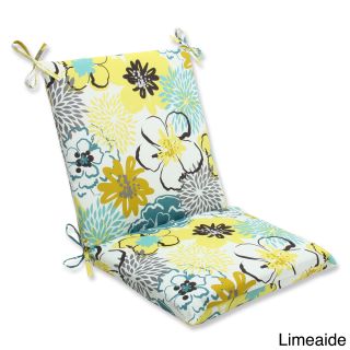 Pillow Perfect Floral Fantasy Squared Corners Chair Outdoor Cushion