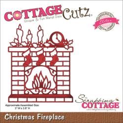 Cottagecutz Elites Die 3 X3.6   Christmas Fireplace