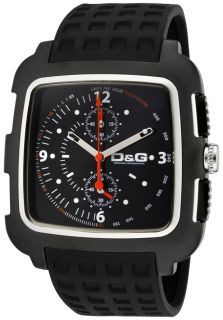 Dolce & Gabbana DW0362  Watches,Mens Waffle Chronograph Black Dial Black Textured Rubber, Chronograph Dolce & Gabbana Quartz Watches