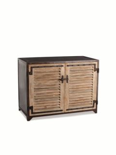 Paris Iron and Wood Shutter Cabinet by Arteriors Home