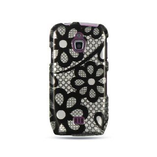 Black Lace Flower Hard Cover Case for Samsung Exhibit 4G SGH T759 Cell Phones & Accessories