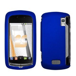 LG Genesis (US760) Rubberized Hard Phone Cover Protector Case   Blue Cell Phones & Accessories
