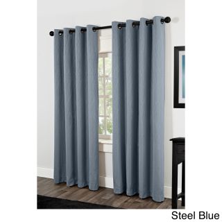 Amalgamated Textiles Inc. Crete Thermal Insulated Grommet Top 84 Inch Curtain Panel Pair Blue Size 54 x 84