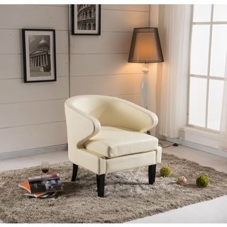 Arbonni Modern Ivory Accent Chair