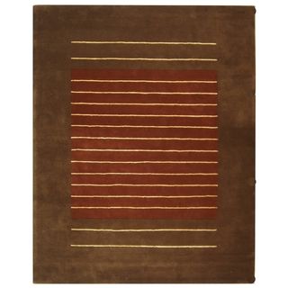 Safavieh Handmade Soho Rust/ Brown Wool Rug (96 X 136)