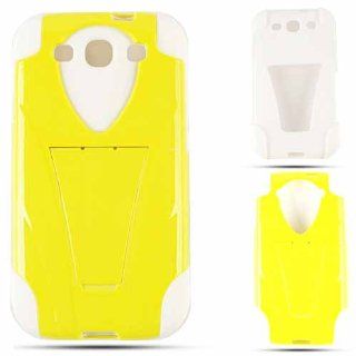 Cell Armor I747 PC JELLY 03 A022 AY Samsung Galaxy S III I747 Hybrid Fit On Case   Retail Packaging   Pearl Yellow Cell Phones & Accessories