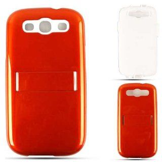 Cell Armor I747 PC JELLY 03 A016 F Samsung Galaxy S III I747 Hybrid Fit On Case   Retail Packaging   Honey Burn Orange Cell Phones & Accessories