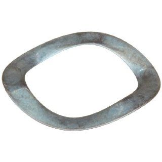 Compression Type Wave Washer, Carbon Steel, 3 Waves, Inch, 0.52" ID, 0.74" OD, 0.008" Thick, 0.748" Bearing OD, 364lbs/in Spring Rate, 55.1lbs Load, (Pack of 10) Flat Springs