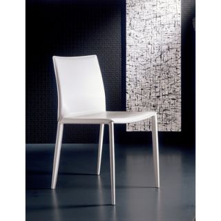 Bontempi Casa Linda Side Chair 04.26 Upholstery Black with off white stitching