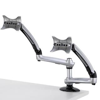Cotytech Silver Dual Apple Desk Mount Spring Arm