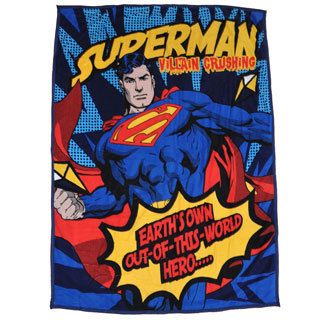 The Northwest Company Superman Twin size Microplush Sherpa Throw Blanket Multi Size Twin