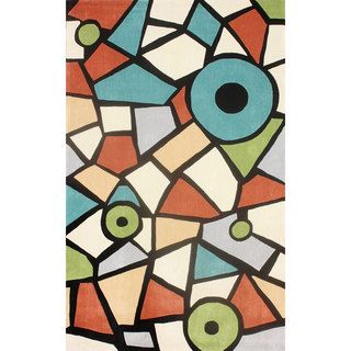 Nuloom Hand tufted Modern Stained Glass Multi Rug (76 X 96)