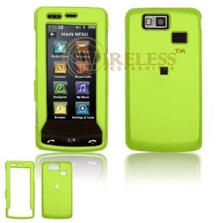LG Versa VX9600 Cell Phone Rubber Feel Neon Green Protective Case Faceplate Cover Electronics