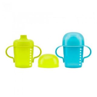 Boon Sip Short Soft Spout 7 oz Sippy Cup B10089 / B10043 Color Blue and Green