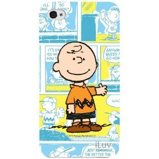 iLuv iCP752CBLU Peanuts Graphic Case for iPhone 4/4S (Charlie Brown)   1 Pack   Retail Packaging   Blue White Cell Phones & Accessories