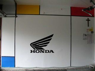 Garage Wall Mural Sticker Bike Honda Motorcycle Logo 01   Wall Decor Stickers