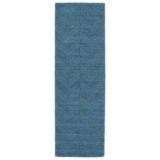 Trends Turquoise Chevron Wool Rug (26 X 8)