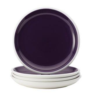 Rachael Ray Dinnerware Rise Purple 4 piece Stoneware Dinner Plate Set