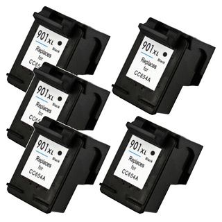 Hp 901xl (cc654an) High Yield Black Ink Cartridge (remanufactured) (pack Of 5)