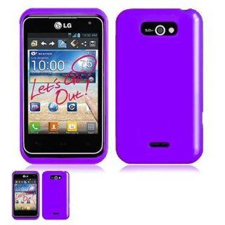 LG Motion 4G MS770 Purple TPU Crystal Skin Case Cell Phones & Accessories