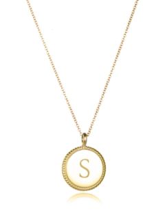 "S" Initial Pendant Necklace by Amelia Rose Design