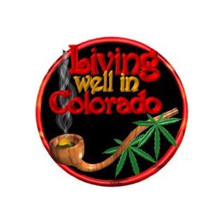 Living well in Colorado pin back button 2 1/4" (10)
