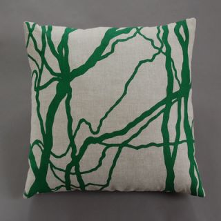 Dermond Peterson Flora Vine Pillow VINE Color Forest Green on Natural Linen