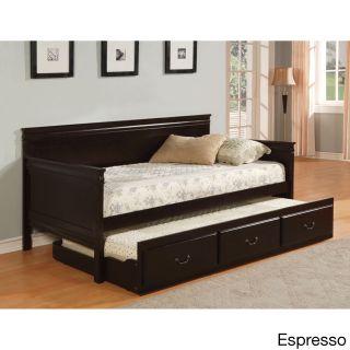 Furniture Of America Minsk Twin Trundle Daybed Brown Size Twin