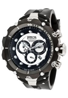 Invicta 11710  Watches,Mens Venom/Reserve Chronograph Silver Dial Black Polyurethane, Chronograph Invicta Quartz Watches