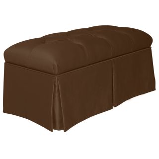 Skyline Furniture Quincy Chocolate Indoor Accent Bench with Storage