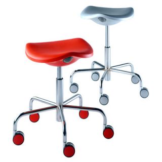 Rexite Welcome Stool on Castors with Gas Lift Adjustable Height 2265 Seat Top