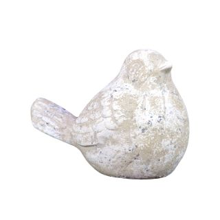 Black/ White Leaf Ceramic Bird